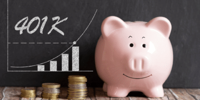 piggy-bank, coins and 401k