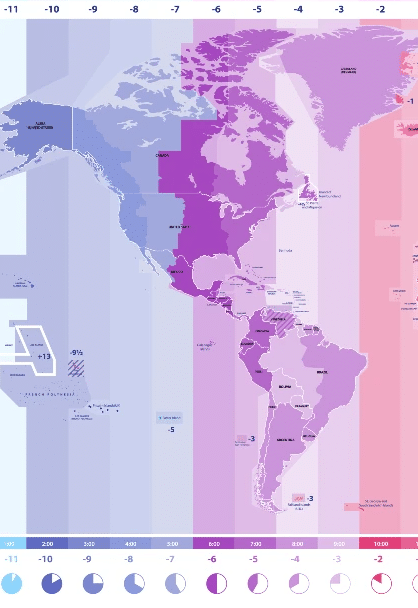 For most people in Latin America, the time difference with New York is three hours maximum