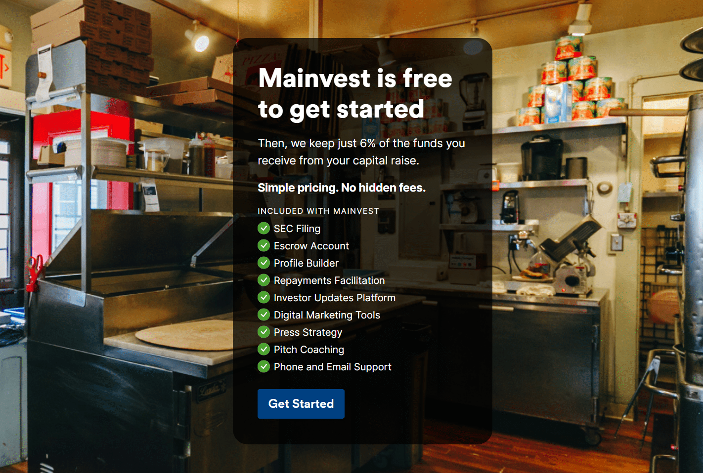 Mainvest is free to get started