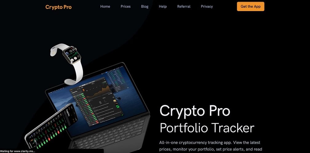 Crypto Pro web interface