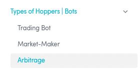 The types of bots available